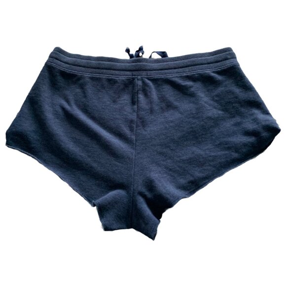AERIE Womens' Navy Blue Super Short Athletic Lounge Fleece Shorts Sz L - Picture 4 of 4